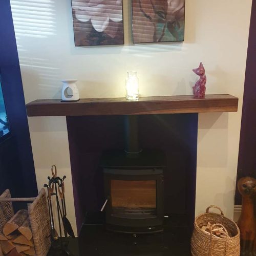 free standing stove in alcove - built in chamber stove fitting
